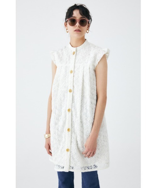 MOUSSY(マウジー)の「LACE FLARE MINI ドレス(ワンピース・レディース・ライトカーキ/ブラック/アイボリー・1/2)」の14枚目の写真