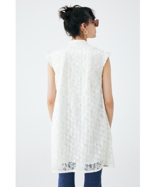 MOUSSY(マウジー)の「LACE FLARE MINI ドレス(ワンピース・レディース・ライトカーキ/ブラック/アイボリー・1/2)」の4枚目の写真