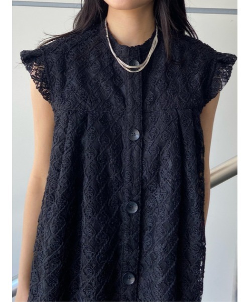 MOUSSY(マウジー)の「LACE FLARE MINI ドレス(ワンピース・レディース・ライトカーキ/ブラック/アイボリー・1/2)」の20枚目の写真