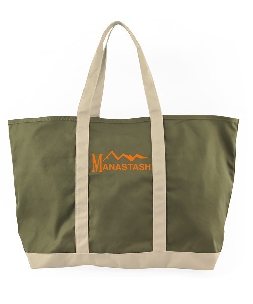 MANASTASH（マナスタッシュ）の「MANASTASH/マナスタッシュ　TOTE BAG　トートバッグ（トートバッグ・レディース・ナチュラル/オリーブ・FREE）」の2枚目の写真