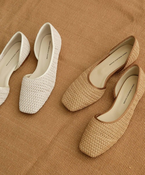 URBAN RESEARCH DOORS（アーバンリサーチドアーズ）の「【WEB限定】メッシュフラットシューズ（サンダル・レディース・アイボリー/キャメル・38/36/37）」の7枚目の写真