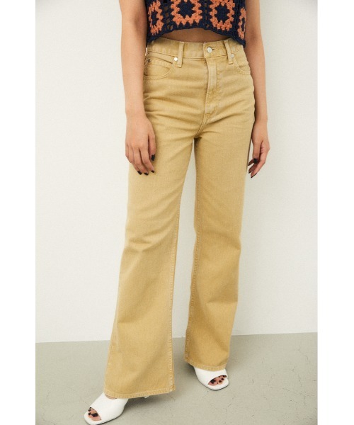 LAGUA GEM（ラグアジェム）の「NARCISSUS LOOSE FLARE DENIM（デニムパンツ・レディース・オレンジ系その他/ライトイエロー/オフホワイト・22inch/24inch/25inch/26inch/23inch）」の2枚目の写真