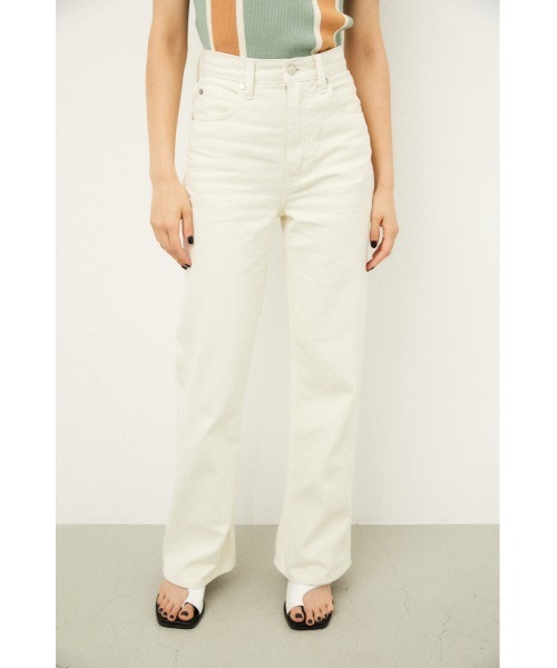 LAGUA GEM（ラグアジェム）の「NARCISSUS LOOSE FLARE DENIM（デニムパンツ・レディース・オレンジ系その他/ライトイエロー/オフホワイト・22inch/24inch/25inch/26inch/23inch）」の7枚目の写真