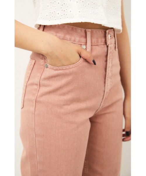 LAGUA GEM（ラグアジェム）の「NARCISSUS LOOSE FLARE DENIM（デニムパンツ・レディース・オレンジ系その他/ライトイエロー/オフホワイト・22inch/24inch/25inch/26inch/23inch）」の6枚目の写真