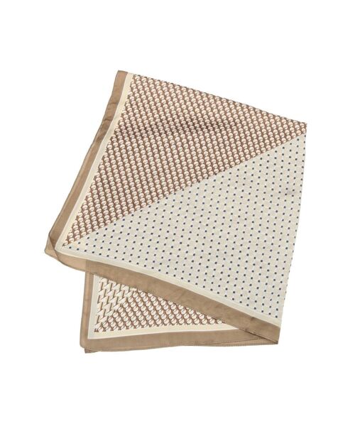 MERCURYDUO（マーキュリーデュオ）の「幾何学柄スカーフ（バンダナ/スカーフ・レディース・ブラック/ベージュ・FREE）」の4枚目の写真