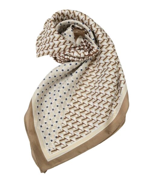 MERCURYDUO（マーキュリーデュオ）の「幾何学柄スカーフ（バンダナ/スカーフ・レディース・ブラック/ベージュ・FREE）」の13枚目の写真