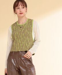 Ray BEAMS | Ray BEAMS / ジオメトリック ジャカード  ベスト(ベスト)