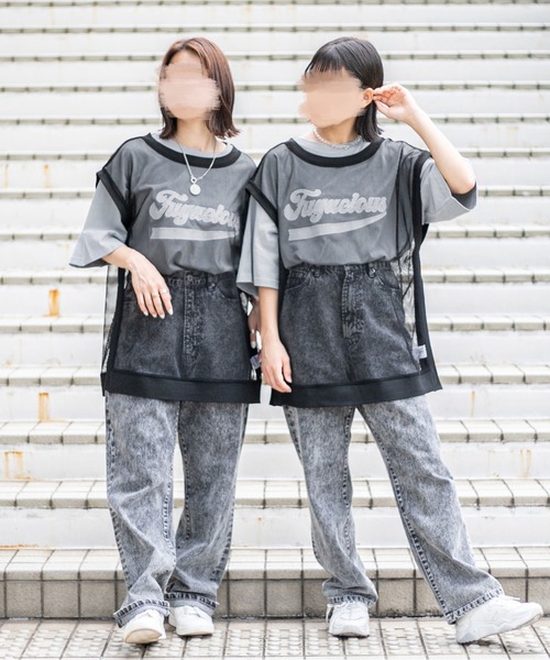 PairPair(ペアペア)の「メッシュレイヤードベスト(ユニセックス)(ベスト・レディース・ホワイト/ブラック・FREE)」の13枚目の写真