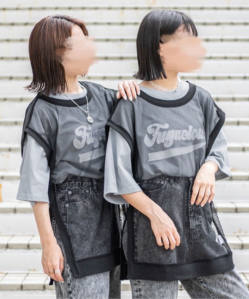 PairPair(ペアペア)の「メッシュレイヤードベスト(ユニセックス)(ベスト・レディース・ホワイト/ブラック・FREE)」の15枚目の写真