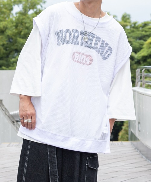 PairPair(ペアペア)の「メッシュレイヤードベスト(ユニセックス)(ベスト・レディース・ホワイト/ブラック・FREE)」の10枚目の写真