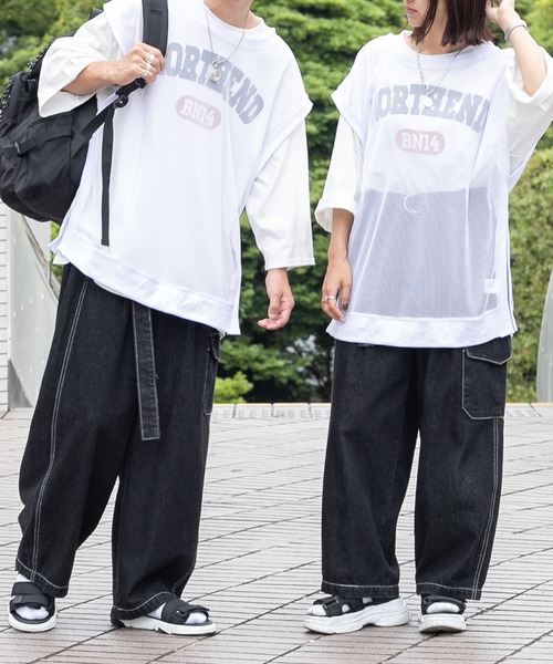 PairPair(ペアペア)の「メッシュレイヤードベスト(ユニセックス)(ベスト・レディース・ホワイト/ブラック・FREE)」の22枚目の写真