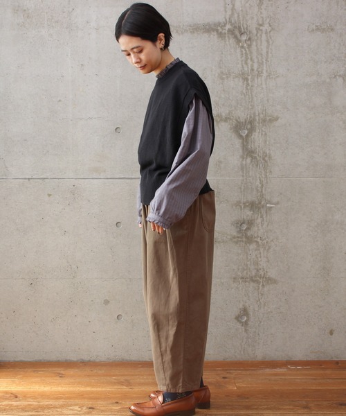 aimer le mieux（エメルミュー）の「aimer リネン混　サイド釦ベスト（ニット/セーター・レディース・ブラック/グレー/アイボリー・FREE）」の20枚目の写真