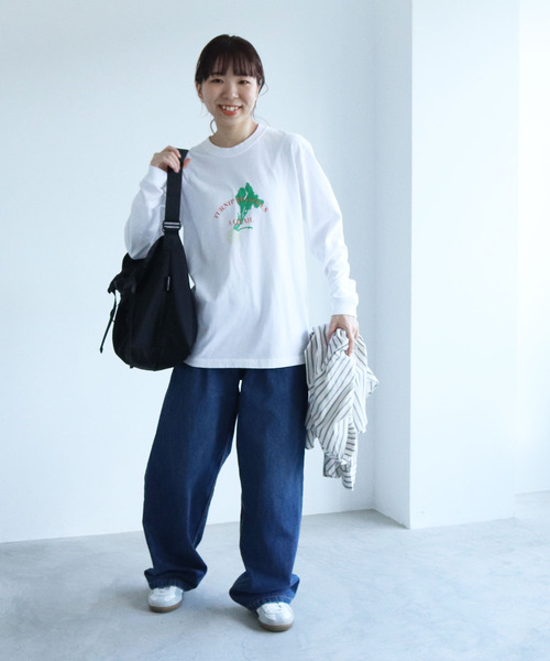 PAR ICI（パーリッシィ）の「【WEB別注カラー】冬野菜プリント ロンT（Tシャツ/カットソー・レディース・オフホワイト/ブラウン/レッド・FREE）」の13枚目の写真