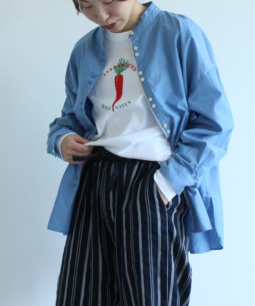 PAR ICI（パーリッシィ）の「【WEB別注カラー】冬野菜プリント ロンT（Tシャツ/カットソー・レディース・オフホワイト/ブラウン/レッド・FREE）」の21枚目の写真