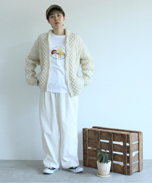 PAR ICI（パーリッシィ）の「【WEB別注カラー】冬野菜プリント ロンT（Tシャツ/カットソー・レディース・オフホワイト/ブラウン/レッド・FREE）」の6枚目の写真