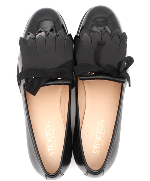 ROSE BUD（ローズバッド）の「【ViVi掲載】(STOKTON)3302 VERNICE SLIP ON TUSSEL LOAFER（ドレスシューズ・レディース・ブラック/ベージュ・38/39/37/36）」の3枚目の写真