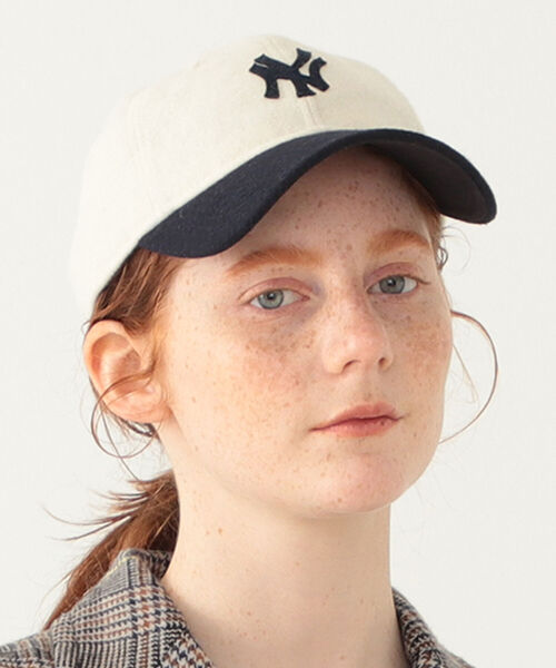 BEAMS BOY(ビームスボーイ)の「NEW ERA × BEAMS BOY / 別注 メルトン ベースボールキャップ(キャップ・レディース・アイボリー/グレー/ネイビー・ONE SIZE)」の4枚目の写真