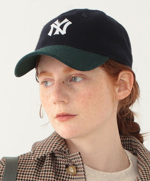 BEAMS BOY(ビームスボーイ)の「NEW ERA × BEAMS BOY / 別注 メルトン ベースボールキャップ(キャップ・レディース・アイボリー/グレー/ネイビー・ONE SIZE)」の8枚目の写真
