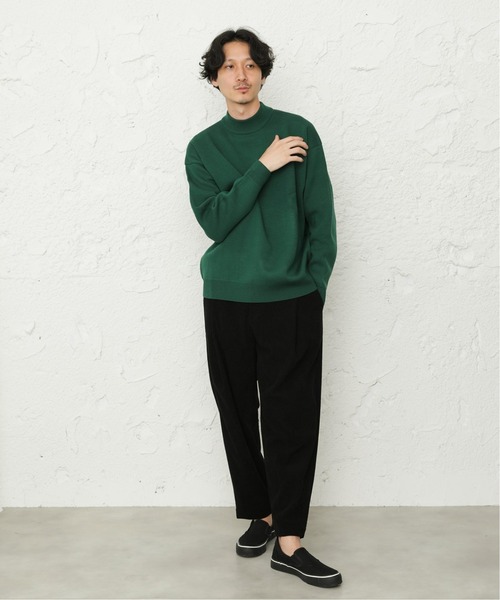 JOURNAL STANDARD relume（ジャーナルスタンダード　レリューム）の「◆sweat-like モックネックニット（ニット/セーター・メンズ・ブルー/ブラック/ナチュラル/パープル/グリーン・M/L）」の4枚目の写真