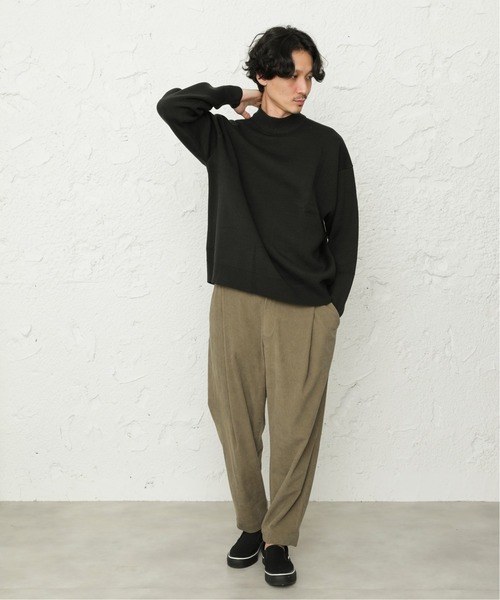 JOURNAL STANDARD relume（ジャーナルスタンダード　レリューム）の「◆sweat-like モックネックニット（ニット/セーター・メンズ・ブルー/ブラック/ナチュラル/パープル/グリーン・M/L）」の6枚目の写真