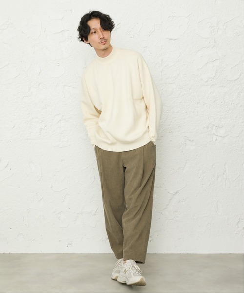 JOURNAL STANDARD relume（ジャーナルスタンダード　レリューム）の「◆sweat-like モックネックニット（ニット/セーター・メンズ・ブルー/ブラック/ナチュラル/パープル/グリーン・M/L）」の7枚目の写真