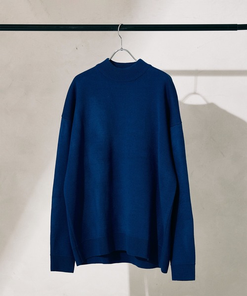JOURNAL STANDARD relume（ジャーナルスタンダード　レリューム）の「◆sweat-like モックネックニット（ニット/セーター・メンズ・ブルー/ブラック/ナチュラル/パープル/グリーン・M/L）」の10枚目の写真