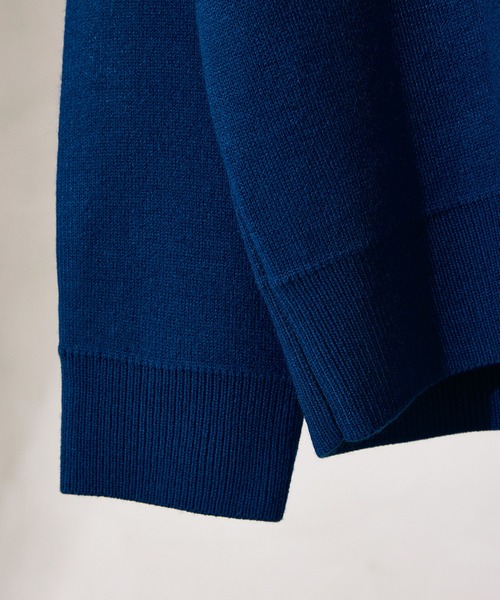 JOURNAL STANDARD relume（ジャーナルスタンダード　レリューム）の「◆sweat-like モックネックニット（ニット/セーター・メンズ・ブルー/ブラック/ナチュラル/パープル/グリーン・M/L）」の12枚目の写真