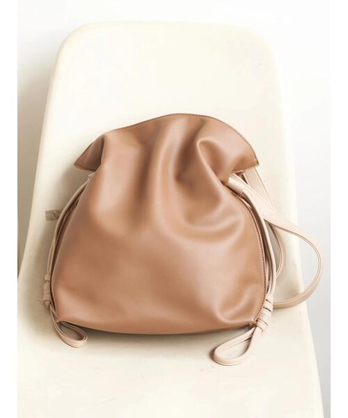 earth music&ecology（アースミュージックアンドエコロジー）の「結び目巾着ショルダーバッグ（ショルダーバッグ・レディース・ブラウン/ブラック/ボルドー/グリーン・FREE）」の11枚目の写真