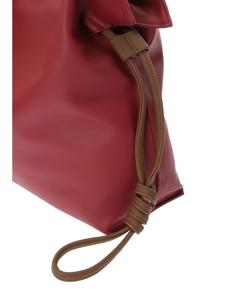 earth music&ecology（アースミュージックアンドエコロジー）の「結び目巾着ショルダーバッグ（ショルダーバッグ・レディース・ブラウン/ブラック/ボルドー/グリーン・FREE）」の10枚目の写真