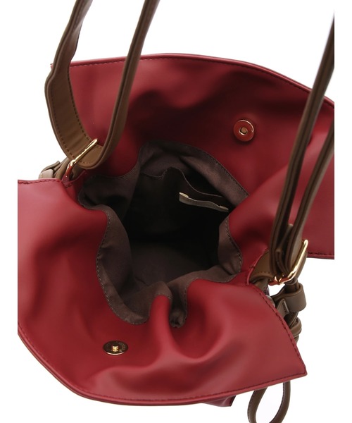 earth music&ecology（アースミュージックアンドエコロジー）の「結び目巾着ショルダーバッグ（ショルダーバッグ・レディース・ブラウン/ブラック/ボルドー/グリーン・FREE）」の21枚目の写真