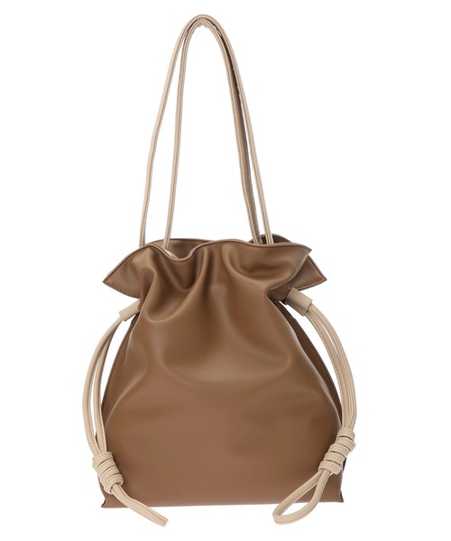 earth music&ecology（アースミュージックアンドエコロジー）の「結び目巾着ショルダーバッグ（ショルダーバッグ・レディース・ブラウン/ブラック/ボルドー/グリーン・FREE）」の16枚目の写真