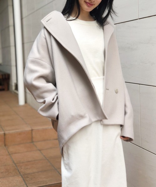 Banner Barrett（バナーバレット）の「２WAYメルトンショートコート（その他アウター・レディース・アイボリー/グリーン/カーキ/ネイビー・38）」の2枚目の写真