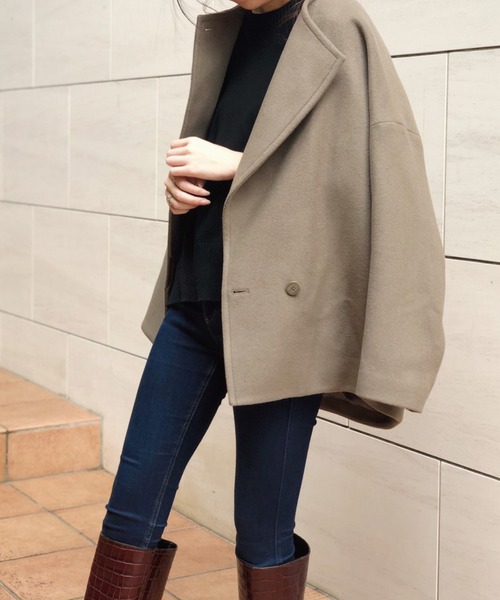 Banner Barrett（バナーバレット）の「２WAYメルトンショートコート（その他アウター・レディース・アイボリー/グリーン/カーキ/ネイビー・38）」の14枚目の写真