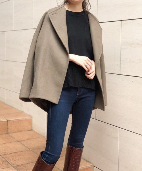 Banner Barrett（バナーバレット）の「２WAYメルトンショートコート（その他アウター・レディース・アイボリー/グリーン/カーキ/ネイビー・38）」の9枚目の写真