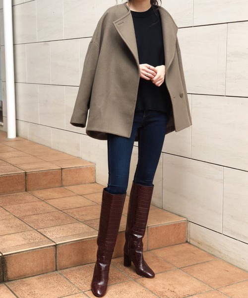 Banner Barrett（バナーバレット）の「２WAYメルトンショートコート（その他アウター・レディース・アイボリー/グリーン/カーキ/ネイビー・38）」の17枚目の写真