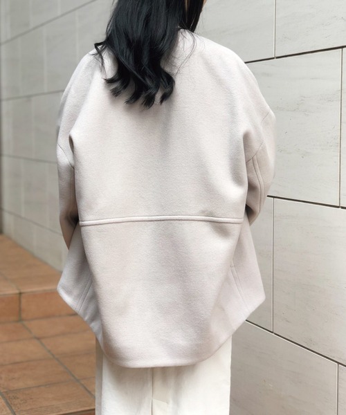 Banner Barrett（バナーバレット）の「２WAYメルトンショートコート（その他アウター・レディース・アイボリー/グリーン/カーキ/ネイビー・38）」の21枚目の写真