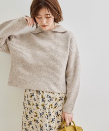 ROPE' PICNIC | Coffeeニット衿付きショートプルオーバー(ニット/セーター)