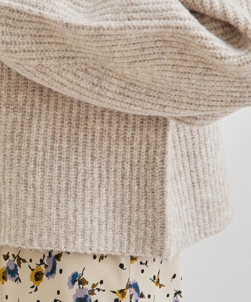 ROPE' PICNIC（ロペピクニック）の「Coffeeニット衿付きショートプルオーバー（ニット/セーター・レディース・ダークブラウン/ベージュ系その他/ブルー系その他4/ピンク系その他2・38）」の14枚目の写真