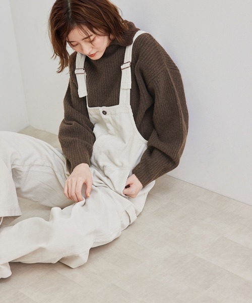 ROPE' PICNIC（ロペピクニック）の「Coffeeニット衿付きショートプルオーバー（ニット/セーター・レディース・ダークブラウン/ベージュ系その他/ブルー系その他4/ピンク系その他2・38）」の15枚目の写真