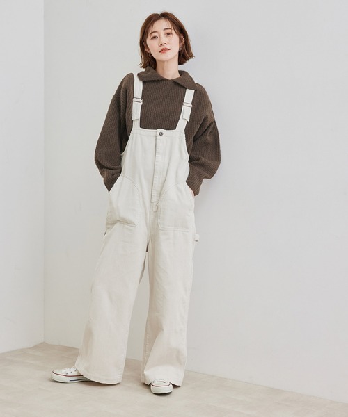 ROPE' PICNIC（ロペピクニック）の「Coffeeニット衿付きショートプルオーバー（ニット/セーター・レディース・ダークブラウン/ベージュ系その他/ブルー系その他4/ピンク系その他2・38）」の8枚目の写真