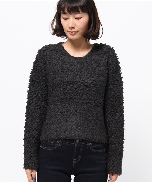 CIAOPANIC（チャオパニック）の「【Ciaopanic】ポップコーンKNITC/NPO（ニット/セーター・レディース・オフホワイト/ブラック・FREE）」の3枚目の写真