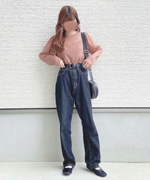 肩タック楊柳ブラウス