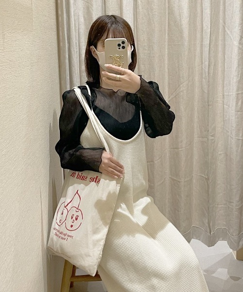 archives（アルシーヴ）の「肩タック楊柳ブラウス（Tシャツ/カットソー・レディース・ブラック/アイボリー/ブルーグレー/モカ/オフホワイト・MEDIUM）」の10枚目の写真