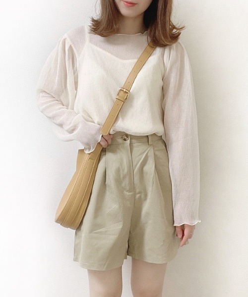 archives（アルシーヴ）の「肩タック楊柳ブラウス（Tシャツ/カットソー・レディース・ブラック/アイボリー/ブルーグレー/モカ/オフホワイト・MEDIUM）」の20枚目の写真