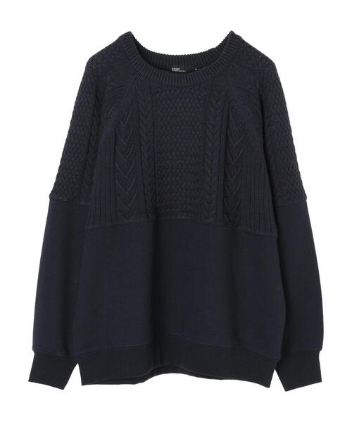CRAFT STANDARD BOUTIQUE（クラフトスタンダードブティック）の「ニットドッキング裏毛プルオーバー　＊（ニット/セーター・メンズ・ネイビー/グレイッシュベージュ/アイボリー/チャコールグレー・M/LL/L）」の20枚目の写真