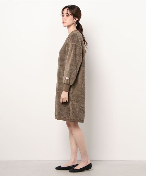 JEMORGAN（ジェーイーモーガン）の「JEMORGAN ボアボンディングワンピース（ワンピース・レディース・モカ/ブラック・FREE）」の4枚目の写真