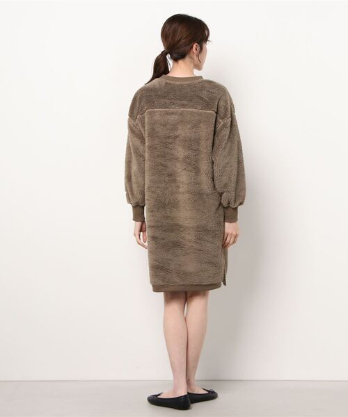 JEMORGAN（ジェーイーモーガン）の「JEMORGAN ボアボンディングワンピース（ワンピース・レディース・モカ/ブラック・FREE）」の3枚目の写真