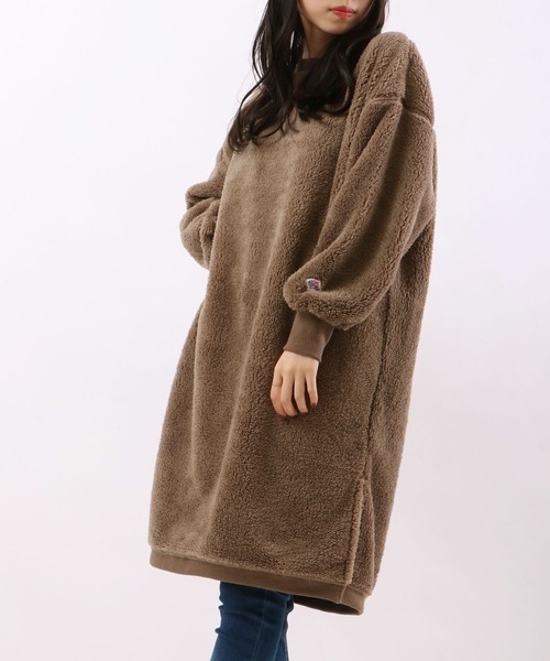 JEMORGAN（ジェーイーモーガン）の「JEMORGAN ボアボンディングワンピース（ワンピース・レディース・モカ/ブラック・FREE）」の2枚目の写真