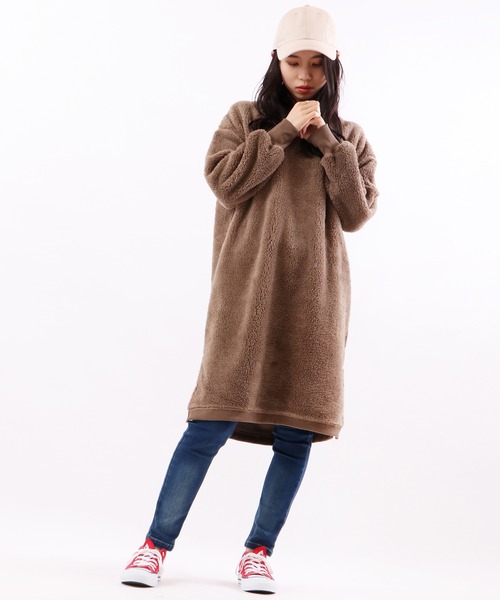 JEMORGAN（ジェーイーモーガン）の「JEMORGAN ボアボンディングワンピース（ワンピース・レディース・モカ/ブラック・FREE）」の16枚目の写真