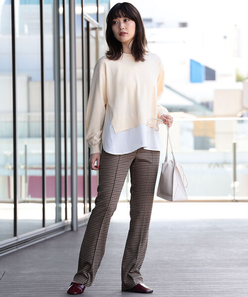 Ray BEAMS(レイビームス)の「Ray BEAMS / 裾キリカエ クルーネック ニット(ニット/セーター・レディース・ナチュラル/ブラック・ONE SIZE)」の10枚目の写真